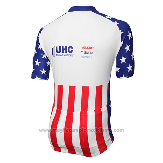 2016 Abbigliamento Ciclismo United Healthcare Rosso e Bianco Manica Corta e Salopette